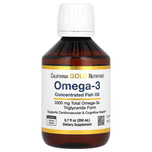 Image 1 of California Gold Nutrition Norwegian Extra Strength Omega 3 Fish Oil, Natural Lemon, 6.7 fl oz (200 ml)