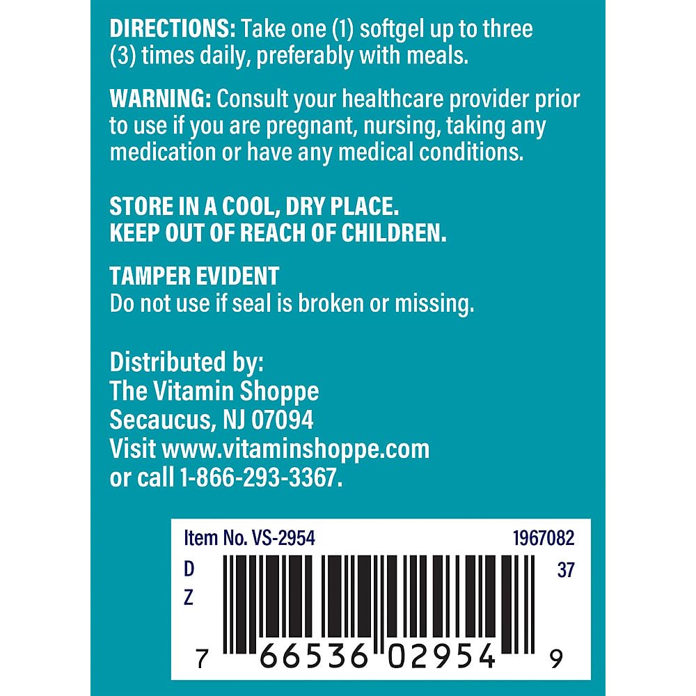 The Vitamin Shoppe Evening Primrose Oil 500mg - GLA Omega-6 | Women's Hormonal Balance | 120 Softgels | Cold-Pressed