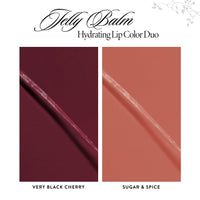 Thumbnail for LAURA GELLER NEW YORK Jelly Balm Hydrating Lip Color Duo - Very Black Cherry + Sugar & Spice - Holiday 2024