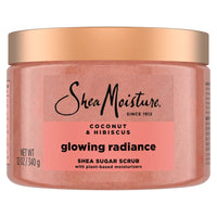 Thumbnail for SheaMoisture Shea Sugar Body Scrub For Glowing Radiance Coconut Hibiscus Glowing Radiance Body Scrub With 24h Shea Moisture Nutrients 12 oz