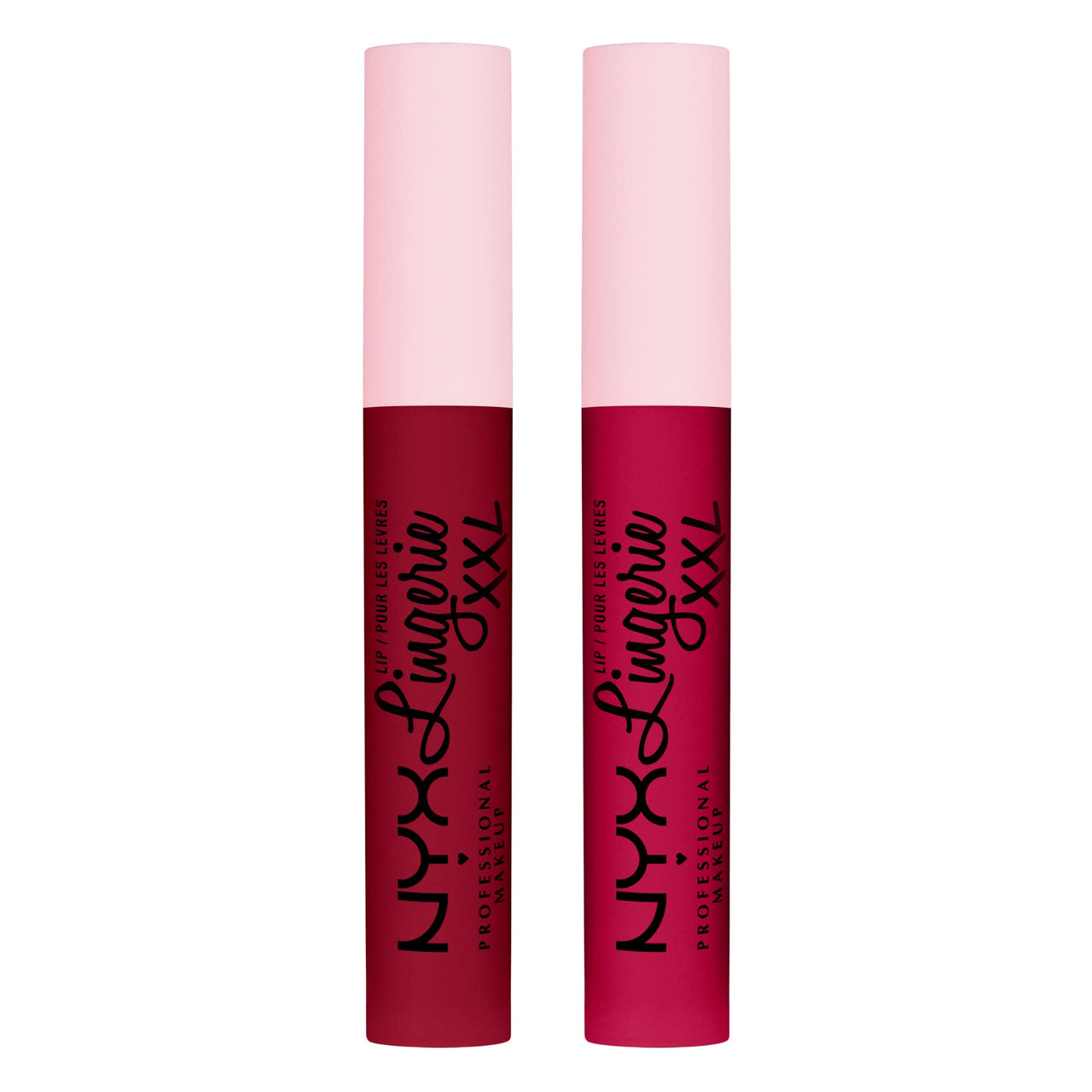 NYX PROFESSIONAL MAKEUP Lip Lingerie XXL Matte Liquid Lipstick - Pack of 2 (Sizzlin', Stamina)