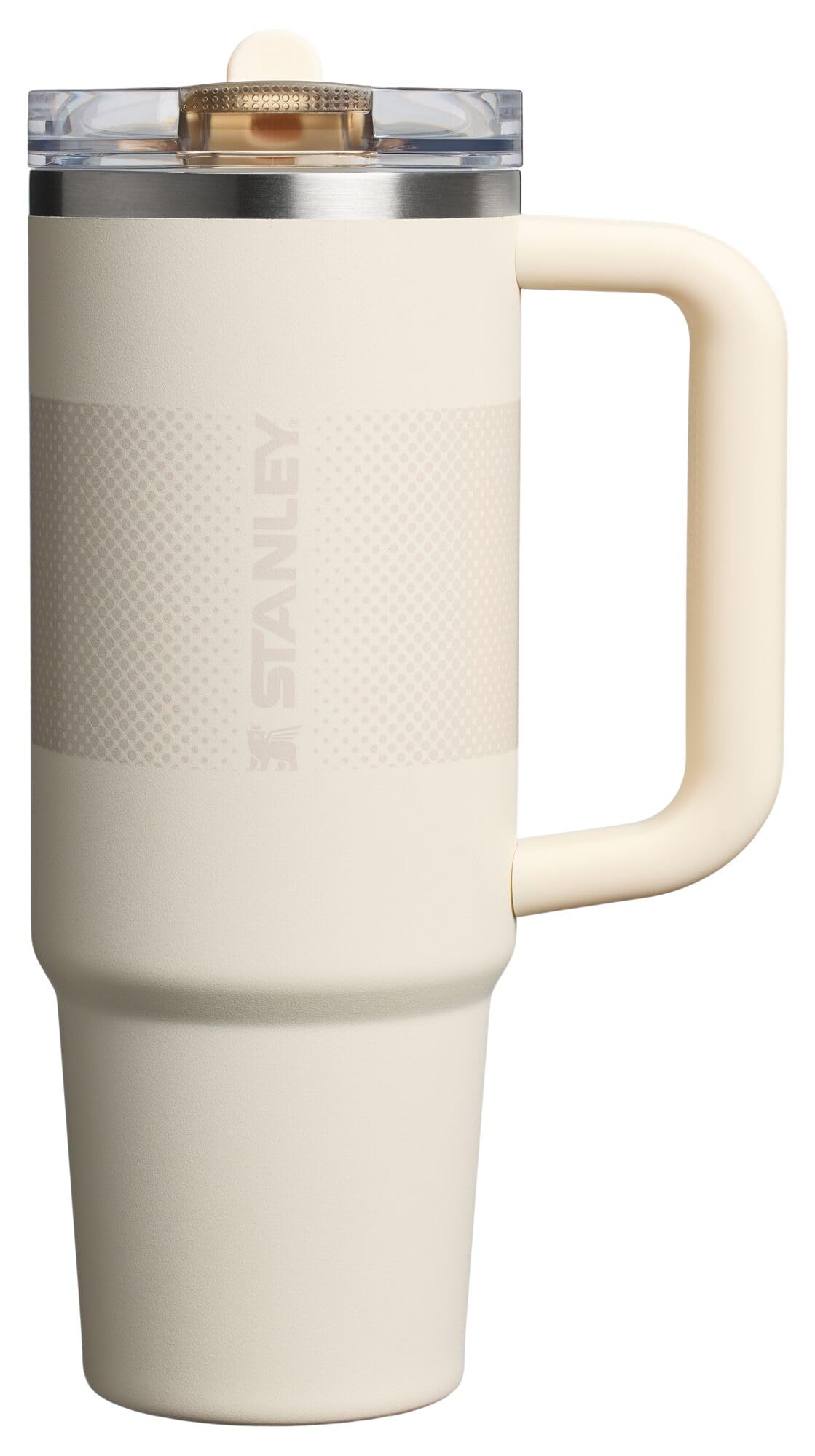 Stanley Quencher ProTour Flip Straw Tumbler with Leakproof Lid 30 oz | Built-In Straw and Handle | Cup Holder Compatible for Travel | Insulated Stainless Steel Cup | BPA-Free | Cream Fade