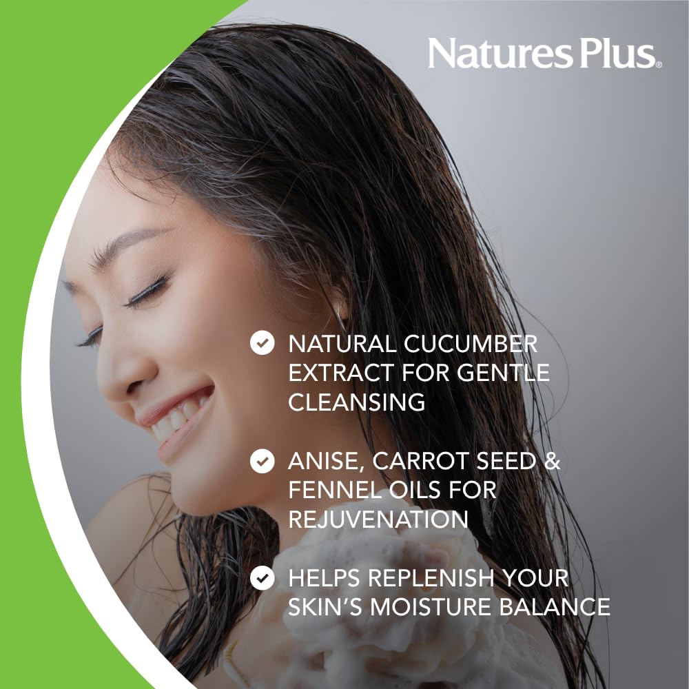 NaturesPlus Cucumber Cleansing Bar - 3.5 oz - Face & Body Cleanser - Gently Cleanses & Hydrates Skin with Botanical Oils & Essential Nutrients - All Skin Types - Cruelty Free