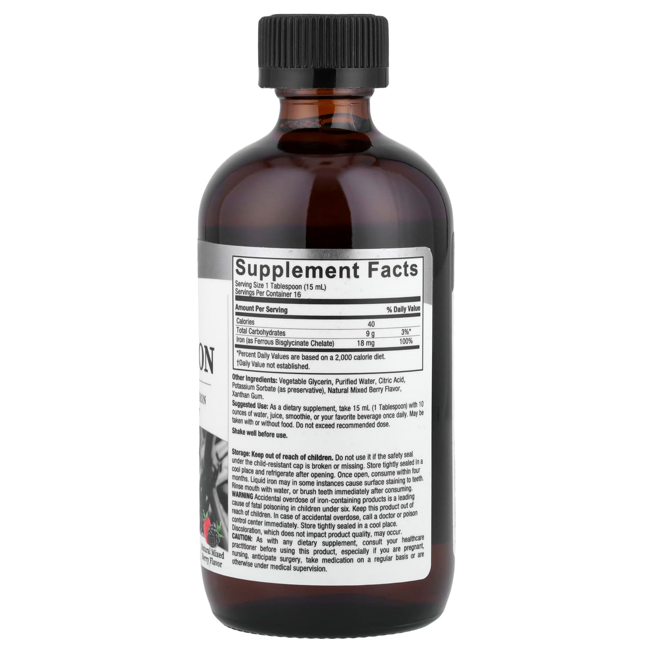 Nature's Answer Gentle Iron 8 Ounce Liquid | Supports Red Blood Cells | Supports Iron Levels | Gluten Free | Non GMO