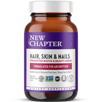 Thumbnail for New Chapter Biotin Supplement, Vegan Hair Skin and Nails Vitamins with Fermented Biotin + Astaxanthin - 60 Count