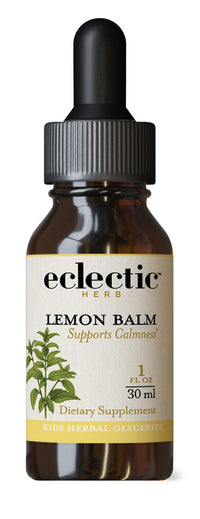 Thumbnail for Eclectic Herb - Lemon Balm for Kids | Pure Liquid Herbal Drops for Calm & Relaxation | Nervous System Support | Vegan, Natural, Alcohol-Free, Organic, Non-GMO, Gluten-Free (1 fl oz | 30 ml)