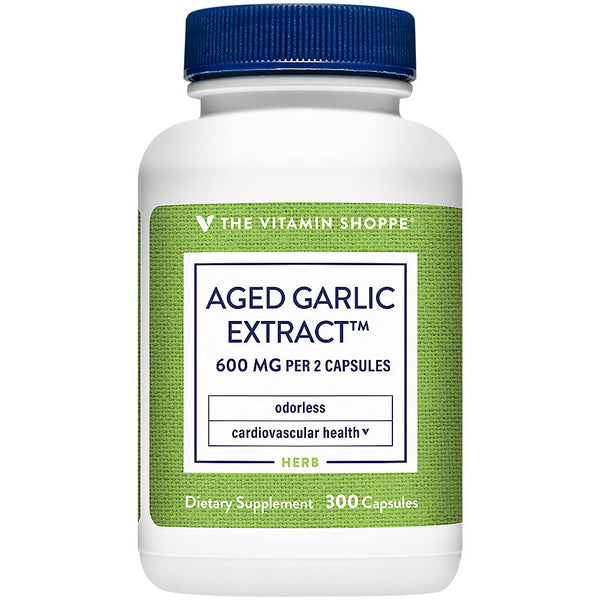 The Vitamin Shoppe Garlic 600 MG - Cardiovascular Health, Immune Support & Antioxidant Protection (300 Capsules)