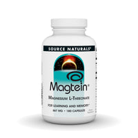 Thumbnail for Source Naturals Magtein Magnesium L-Threonate, 667mg, Supports Focus, Mood, Healthy Memory, Cognitive Function - 180 Capsules