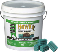 Thumbnail for MOTOMCO Hawk Mouse and Rat Bait Chunx/Pail, 9-Pound