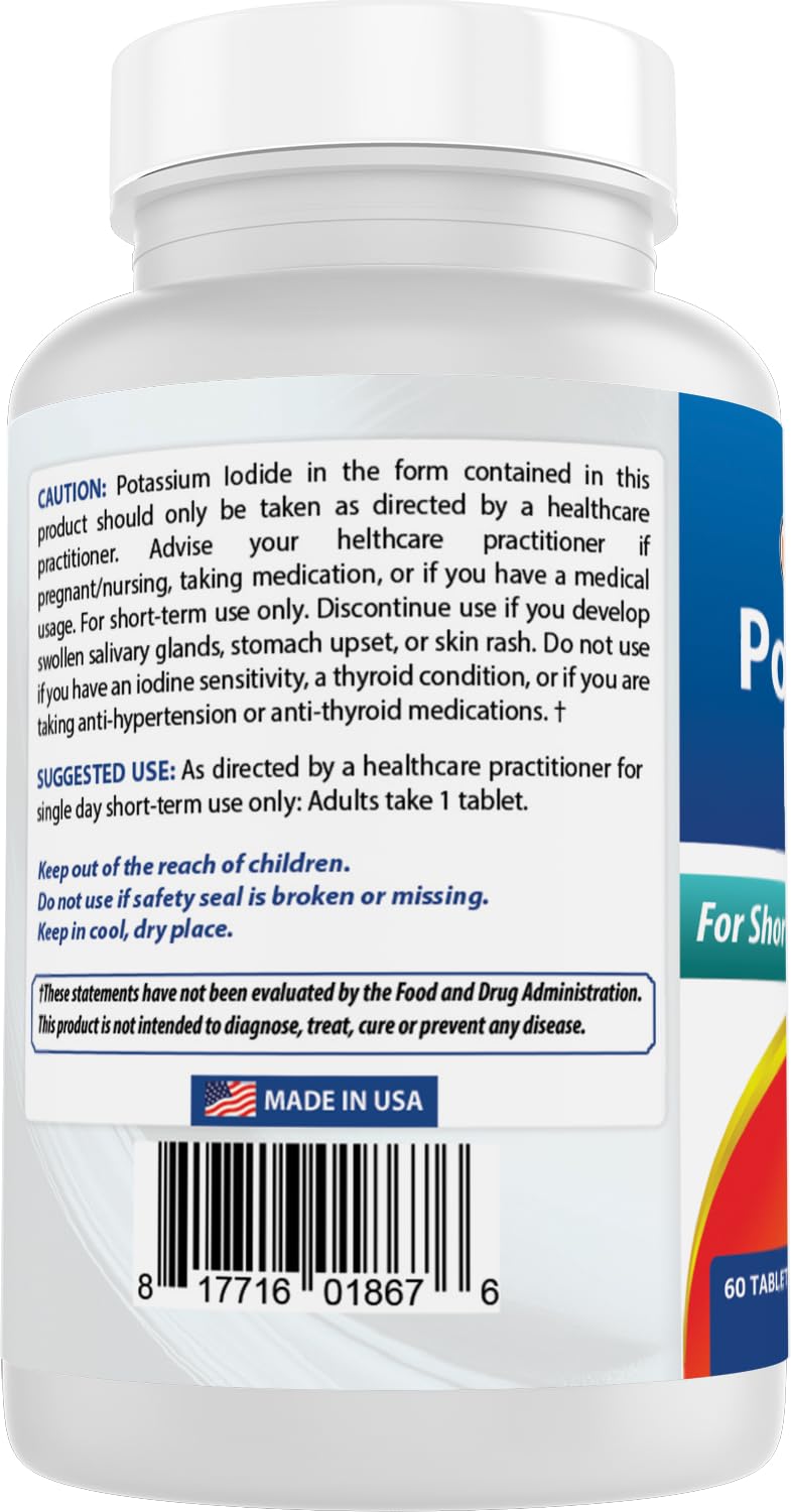 Best Naturals Potassium Iodide 65 mg - Dietary Supplement, 60 Tablets (2 Bottles) (2)