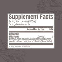 Thumbnail for Om Mushroom Superfood Chaga Mushroom Capsules Supplement, Sacred Antioxidants & Immune Support, 90 Count, 30 Days