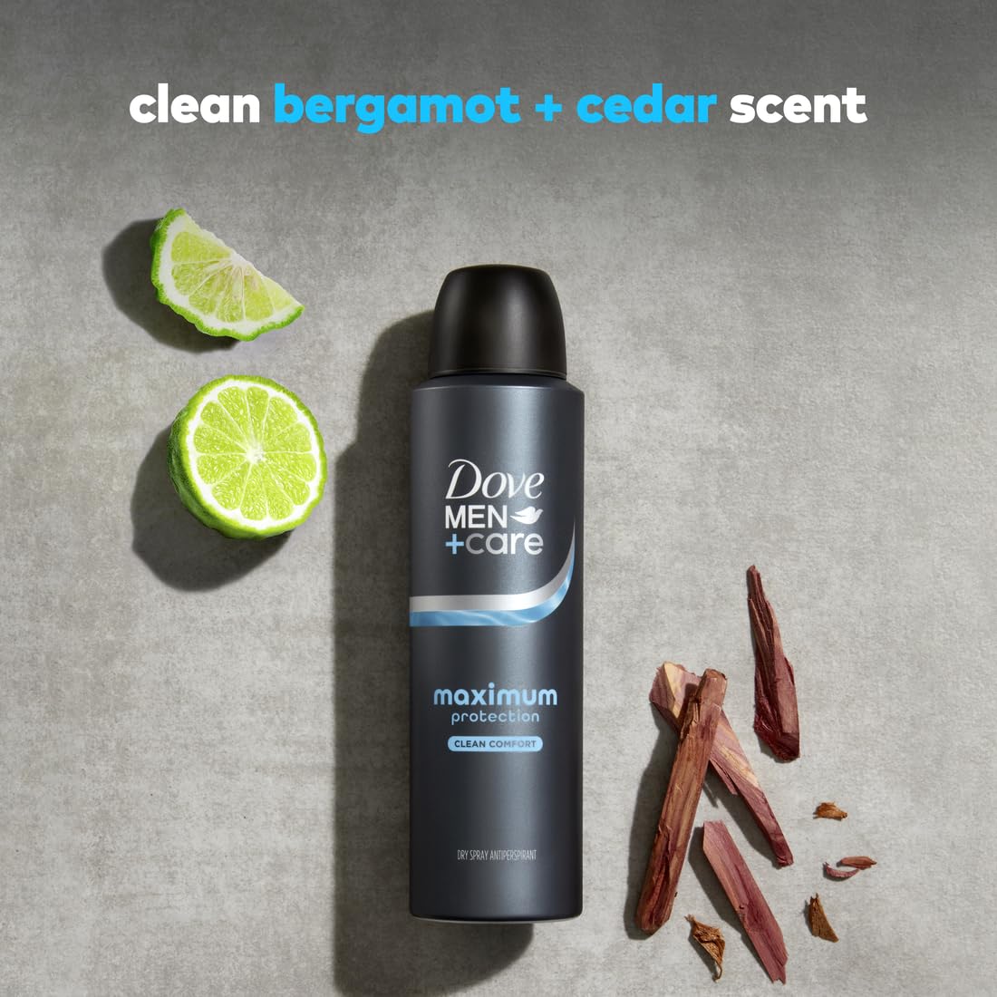 Dove Men+Care Anti-Perspirant Spray Clean Comfort Maximum Sweat Protection 96-Hour Comfort 3.8 oz