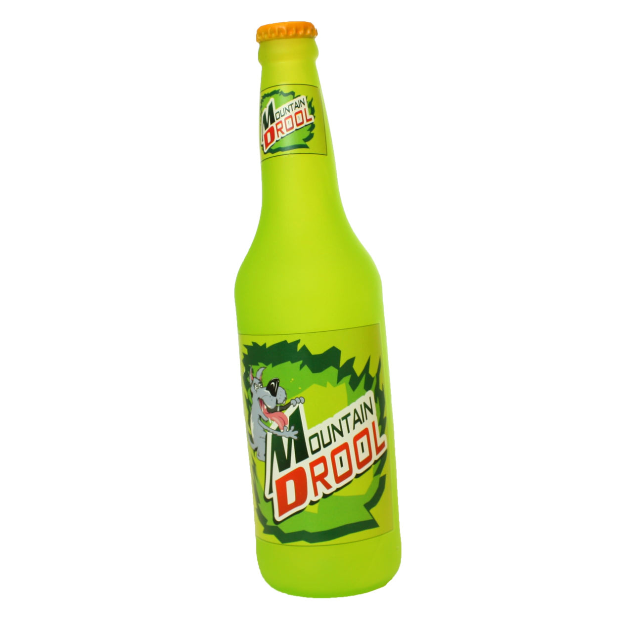 SILLY SQUEAKERS - Beer Bottles - Dog Toy - 100% Vinyl. Made Durable & Strong. Novelty Play Toy. Many Bottles to Choose from and They Float (Mountain Drool, Single)