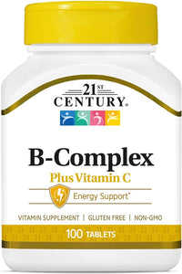 Thumbnail for 21st Century Healthcare, B Complex Plus Vitamin C, Tablets 100 Count (Pack of 1)