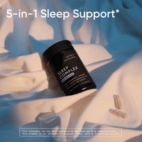Thumbnail for Sports Research® Sleep Complex- Melatonin-Free Vegan Capsules - with Valerian Root, GABA, L-Theanine, Magnesium & 5-HTP - 30 Servings