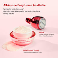 Thumbnail for Shumage Gold Seal Lifting Cream+Device - Moisturizer Face Lift Cream, Hydrating & Tightening for Sagging Skin - Korean Face Moisturizer - Microcurrent Facial Device for Radiant Glow Skin - 1.69 Fl. Oz