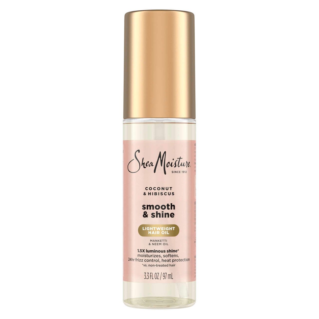 Shea Moisture Coconut & Hibiscus Smooth & Shine Oil Coconut & Hibiscus Softens And Hydrates Hair With Manketti And Coconut Oil For A Lightweight Texture 3.3 Fl Oz