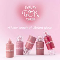 Thumbnail for PERIPERA SYRUPY TOK CHEEK 15 Colors, Liquid Blush, Dewy Finish and Hydrates All day, Soft Velvet Texture Face Cheek Tint (02 MILKY LAVENDER)
