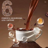 Thumbnail for Mushroom Coffee, Instant Mushroom Coffee with Cordyceps, Reishi, King Trumpet, Shitake, Turkey Tail, Lions Mane for Energy, Focus, Positive Mood & Immune Support (30 Servings)