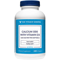 Thumbnail for The Vitamin Shoppe Calcium 1,200MG - with Vitamin D3 for Bone Strength, Teeth Health & Overall Support, Daily Mineral (240 Softgels)