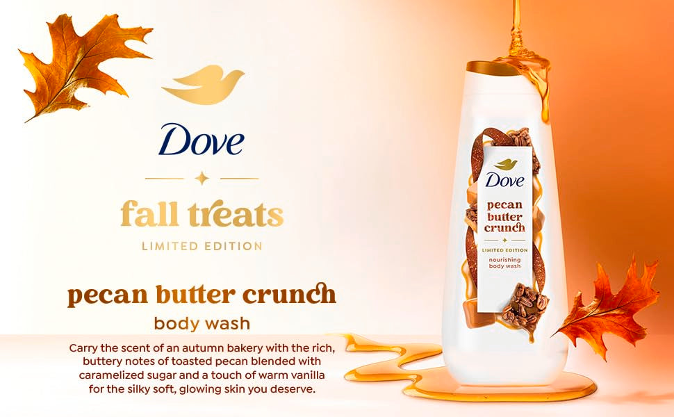 Dove Limited Edition Holiday Treats Body Wash for Deep Nourishment Pecan Buttercrunch 20 oz