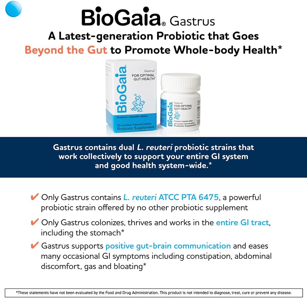 BioGaia Gastrus Chewable Tablets For Optimal Gut Health