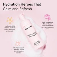Thumbnail for grace & stella Award Winning Hydrating Face Wash (150ml) - Gentle Foaming Facial Cleanser with Hyaluronic Acid, Rose Water, Aloe Vera - Moisturizing Cleansing Foam for Normal to Very Dry Skin - Vegan