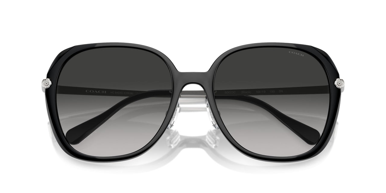 COACH HC8403D Sunglasses, Black/Grey Gradient, 59 mm