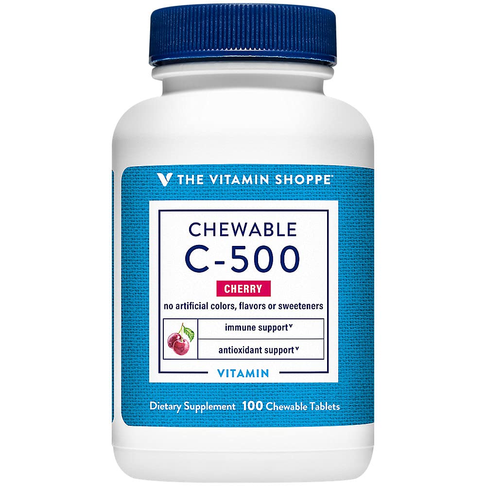 The Vitamin Shoppe Vitamin C 500 MG - Immune Support, Antioxidant Protection & Collagen Formation, Daily Vitamin