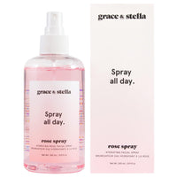 Thumbnail for grace & stella Award Winning Rose Water Facial Spray (240ml) - Vegan - Rose Water Spray for Face - Rosewater Spray Toner Rose Hydrosol - Rose Spray Facial Mist - Rosewater Spray Toner Rose Hydrosol
