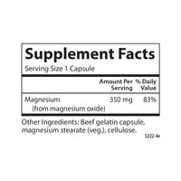 Thumbnail for Carlson - Magnesium, 350 mg, Cardiovascular Support, Muscle Function & Nerve Health, 180 capsules