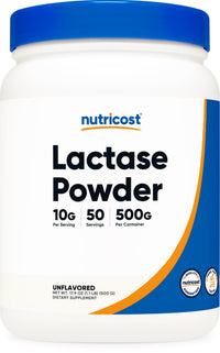 Thumbnail for Nutricost Lactase Powder 500 Grams - Non-GMO, Gluten Free