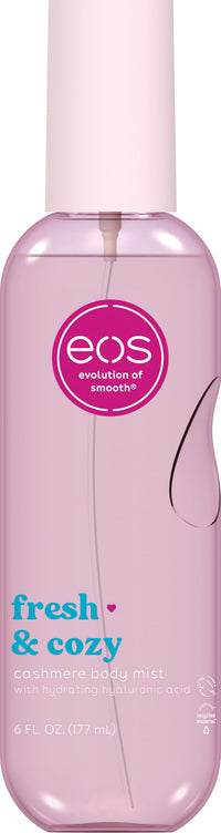 Thumbnail for eos Cashmere Body Mist, Fresh & Cozy, Body Spray for Women, Hair Mist, Moisturizing, Hyaluronic Acid, Glycerin, Vegan, Cruelty-free, 6 fl oz