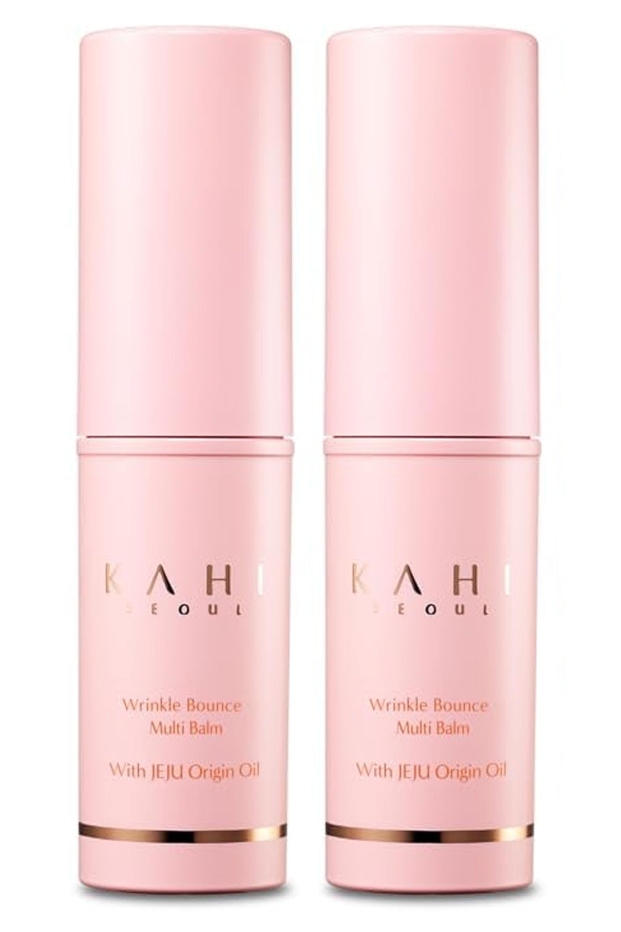 KAHI Wrinkle Bounce Multi Balm - DUO EDITION | All-in-One Hydrating Balm Eye Cream Make Up Base & Moisture Stick | Daily Moisturizer Stick with Salmon-derived sodium DNA (0.64 oz)
