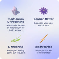 Thumbnail for Recess Mood Powder, Magnesium L-Threonate Blend with Passion Flower, L-Theanine, Electrolytes, Magnesium Calm Support Powder Supplement - Gradient Berry 28 Serving Tub