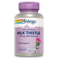 Thumbnail for SOLARAY Milk Thistle Seed Extract 175mg Antioxidant Intended to Help Support a Normal, Healthy Liver Non-GMO & Vegan 120 VegCaps
