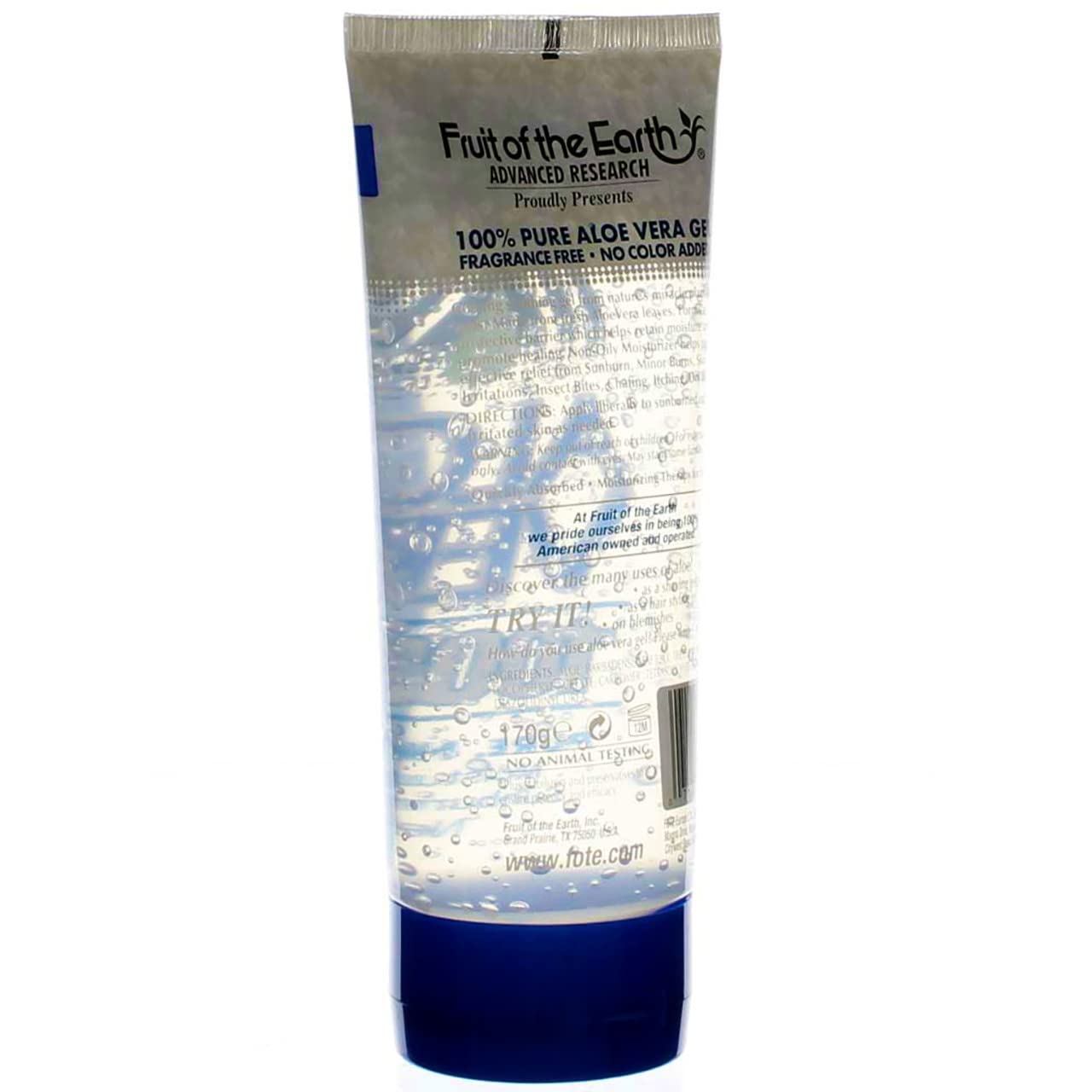 Fruit of the Earth Aloe Vera 100% Gel 6 oz (Pack of 2)