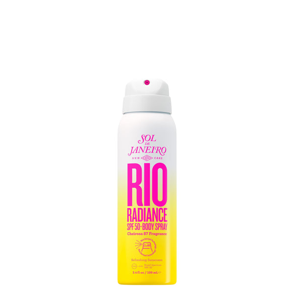 SOL DE JANEIRO Rio Radiance SPF 50 Body Spray Broad Spectrum | Spray Sunscreen for Body | Niacinamide and Antioxidants | Sheer Coverage | UV Protection | Travel Size Sunscreen | 3 fl oz
