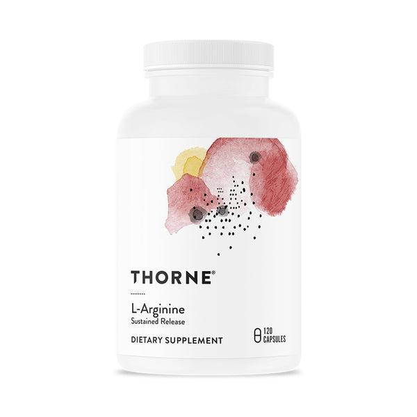 THORNE - L-Arginine - Sustained-Release - Supports Heart Health, Nitric Oxide Production, Exercise Capacity & Optimal Blood Flow* - Third-Party Certified - Gluten, Dairy & Soy-Free - 120 Capsules