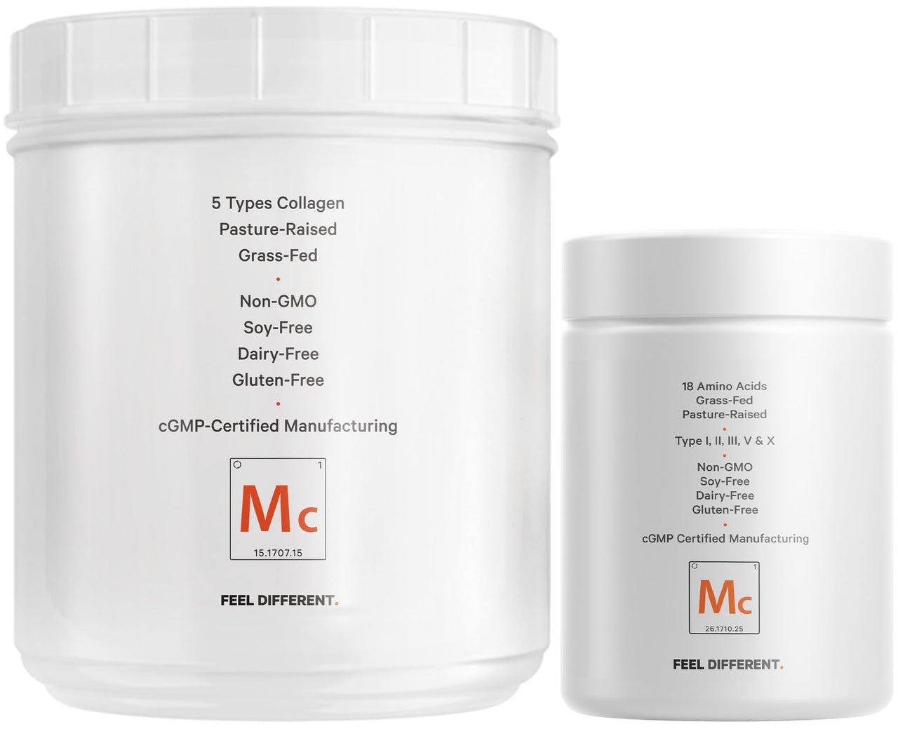 Codeage Multi Collagen Protein Capsules & Multi Collagen Protein Powder Bundle | Multi Collagen Pills, Collagen Types I, II, II, V & X, 90 Count | Multi Collagen Peptides - Pure, Hydrolyzed, 20 oz