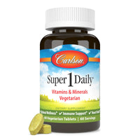 Thumbnail for Carlson - Super 1 Daily, Vegetarian Multiple Formula, Multivitamin, Optimal Wellness, 60 Tablets