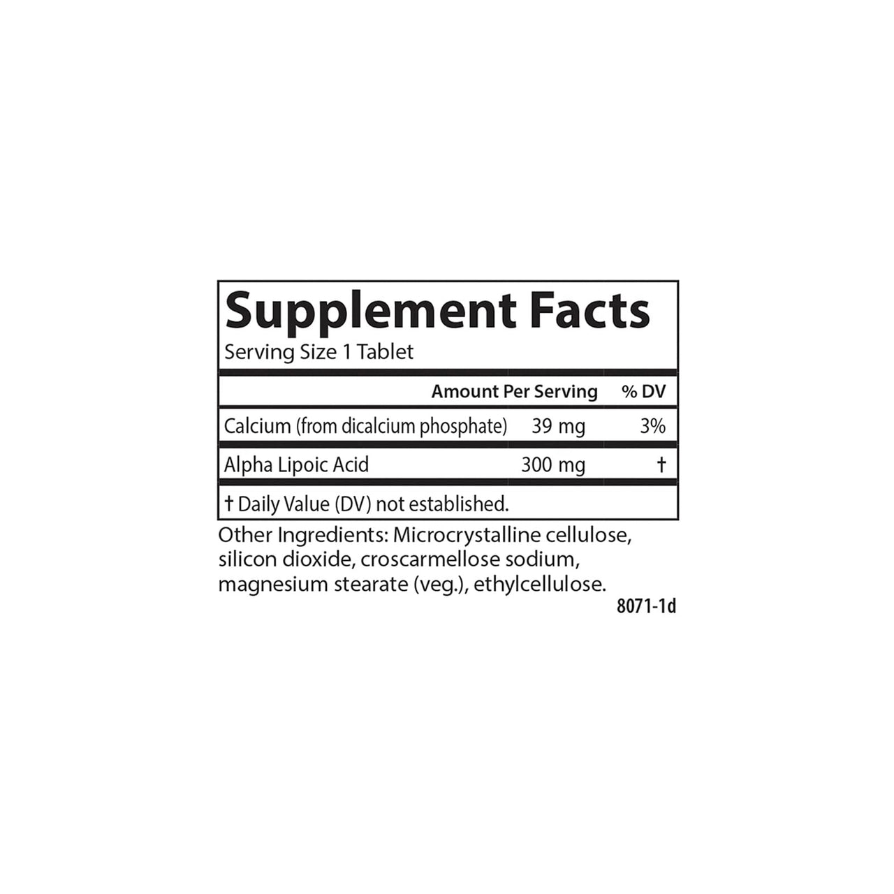 Carlson - Alpha Lipoic Acid, 300 mg, Promotes Energy Production, 90 Tablets