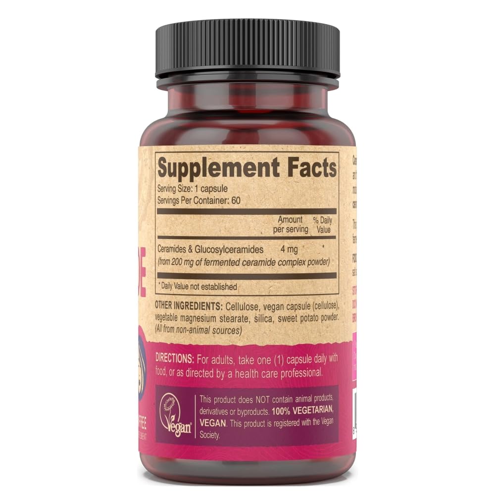 DEVA Vegan Vitamins Skin Restoring Ceramide Supplement Tablets, 60 Count, 1-Pack