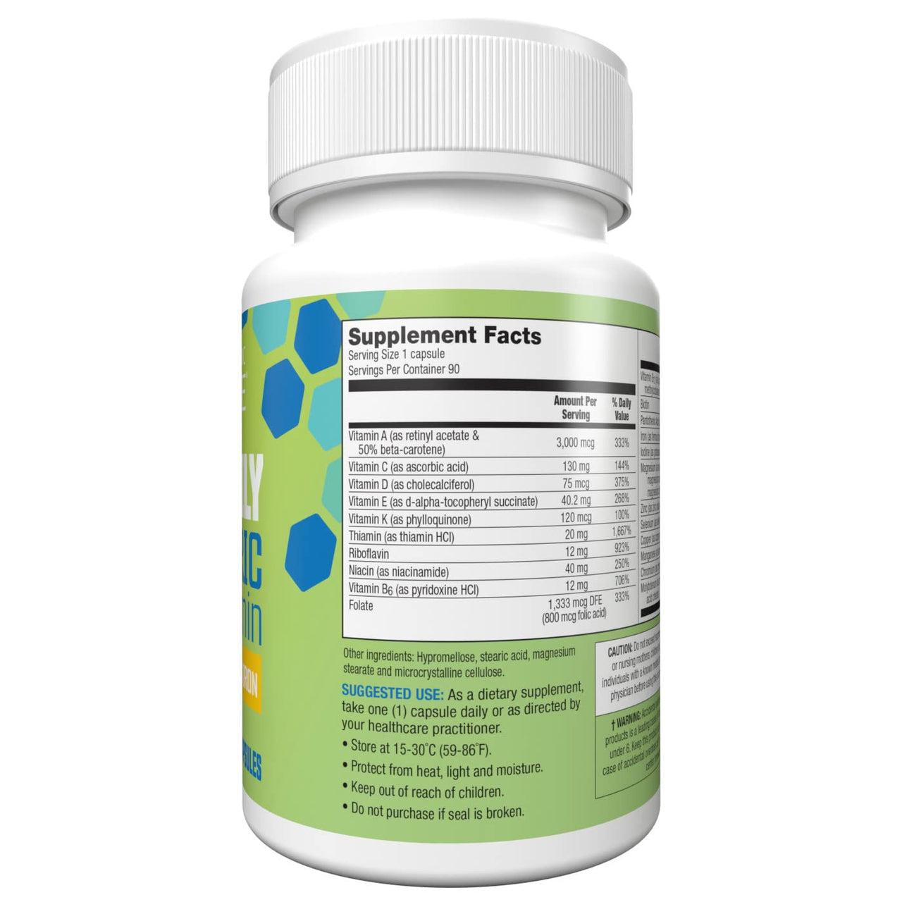 Bariatric Choice Once-Daily Bariatric Multivitamin with 45 mg of Iron | Easy to Swallow Capsule | Vitamin for Bariatric Surgery Patients | 90 Count (3-Month Supply)