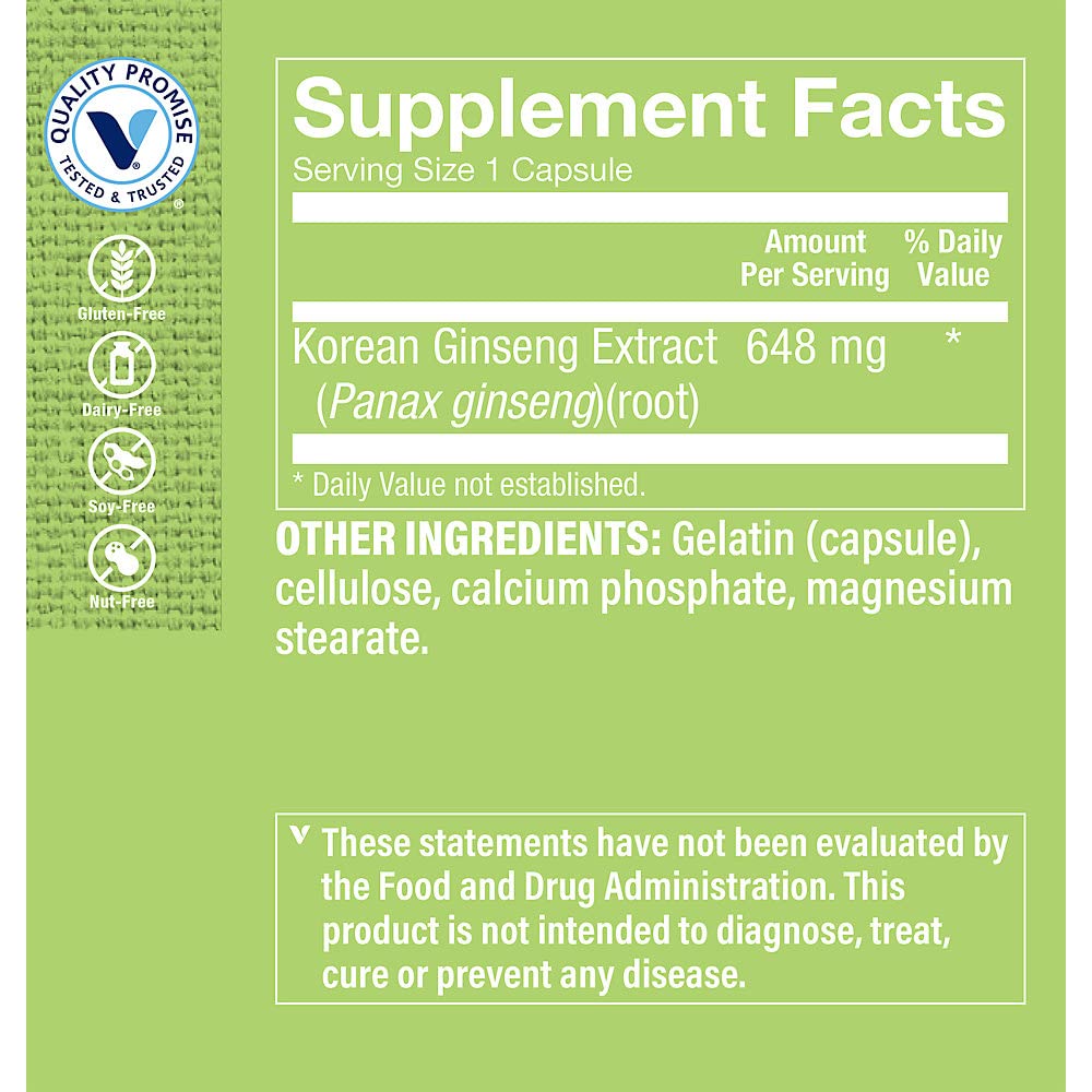 Korean Ginseng - Supports Energy & Vitality (120 Capsules)