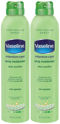 Thumbnail for Vaseline Aloe Soothe Spray 2-Pack – Non-Greasy, Fast-Absorbing All-Over Soothing Moisturizer for Dry Skin, 6.5 Oz Ea