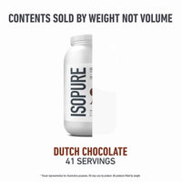 Thumbnail for Isopure Low Carb 100% Pure Whey Isolate Protein Powder, Gluten Free, With Vitamins, Dutch Chocolate, 25g Protein Per Serving, 3.07 Lbs, 41 Servings (Packaging May Vary)