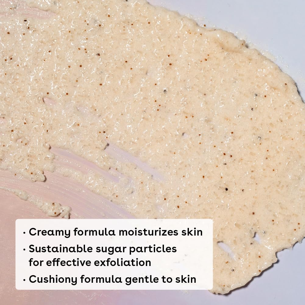 eos Cashmere Skin Collection Pre-Shave Scrub- Vanilla Cashmere Scented, Exfoliating Body Scrub, 7 fl oz