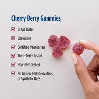 Thumbnail for Nordic Naturals Nordic Berries, Cherry Berry - 120 Gummy Berries - Great-Tasting Multivitamin for Ages 2+ - Growth, Development, Optimal Wellness - Non-GMO, Vegetarian - 30 Servings