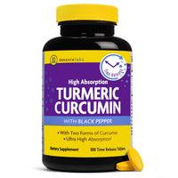 Thumbnail for InnovixLabs Turmeric Curcumin with Black Pepper Extract - High Absorption Turmeric and Curcumin Supplements with BioPerine, C3 Reduct & Curcumin C3 Complex - 100 Time Release Tablets